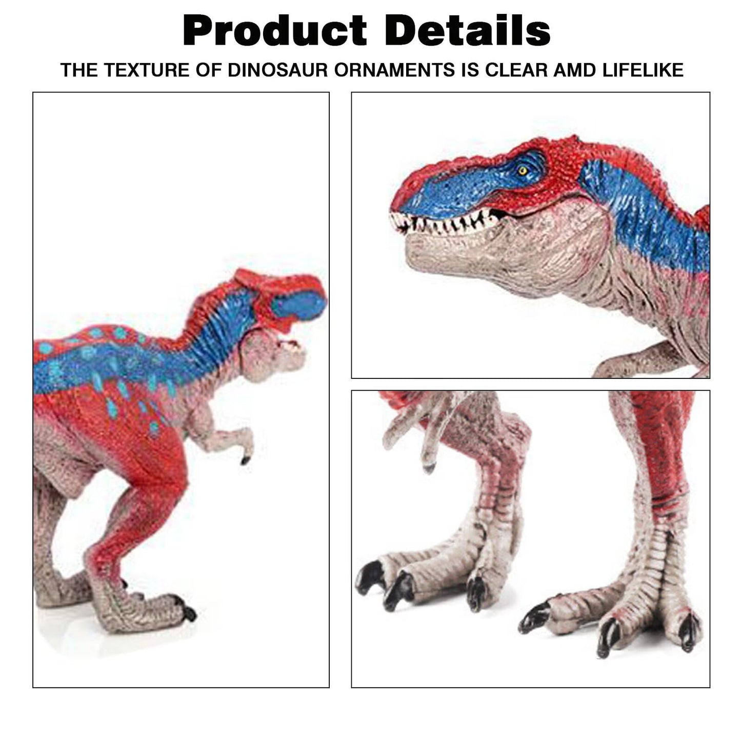 Pau1Hami1ton Big Dinosaur Toys for Kids 3-5, Realistic Toddler Dinosaur Toy Set, Educational Dinosaurs for Kids, Perfect for Lea