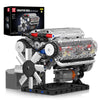 Mould King 10088 V8 Engine Model Kit - 535 Pcs To Build Your Own Mini Engine That Works - Diy Stem Mechanic Engineering Construction For Kids/Teens, Hobby Building Blocks Kit For Adults