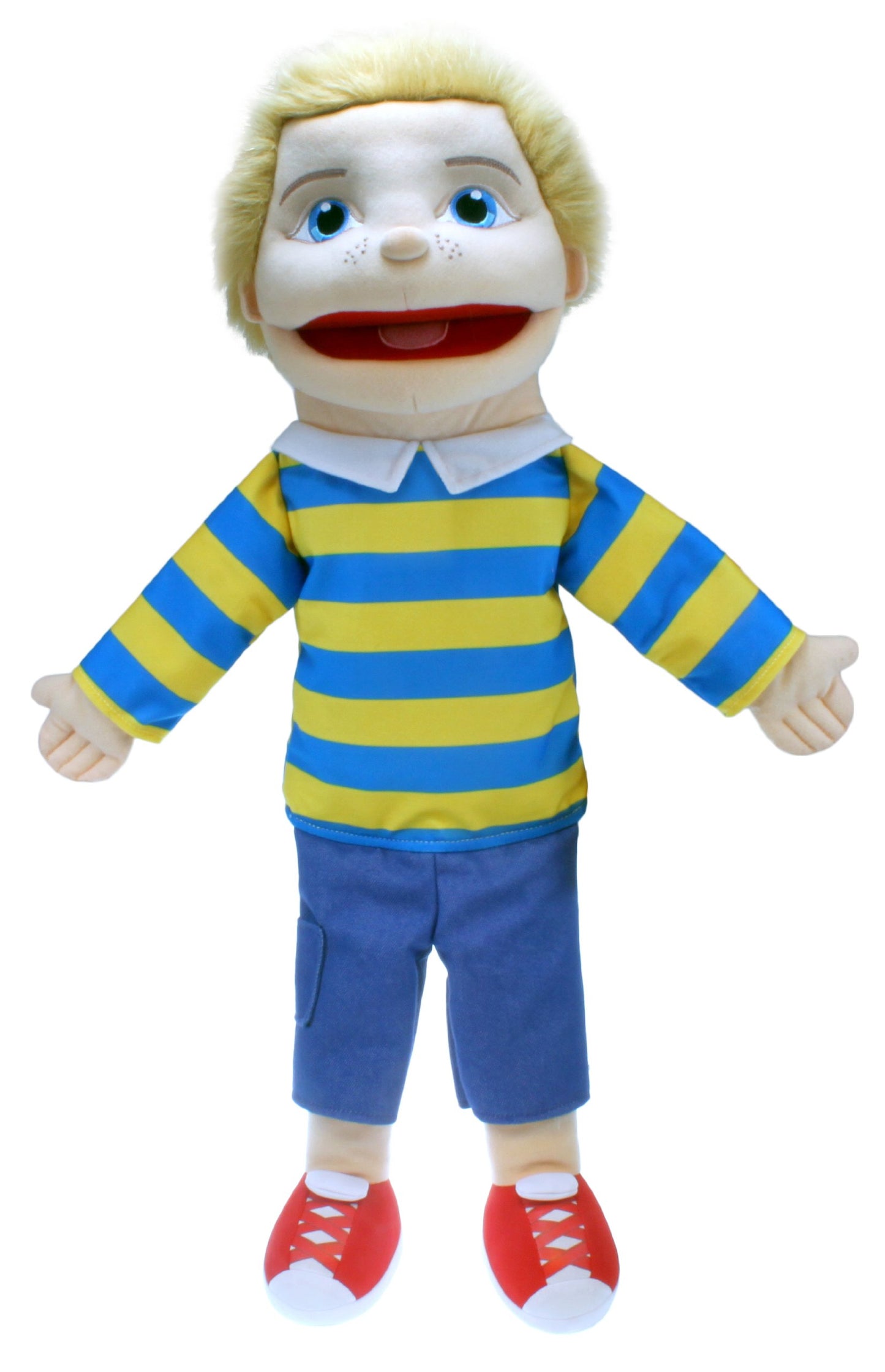 The Puppet Company Medium Sized Boy Hand Puppet - Light Skin Tone, Multicolor, Perfect for Kids' Playtime and Imaginative Fun