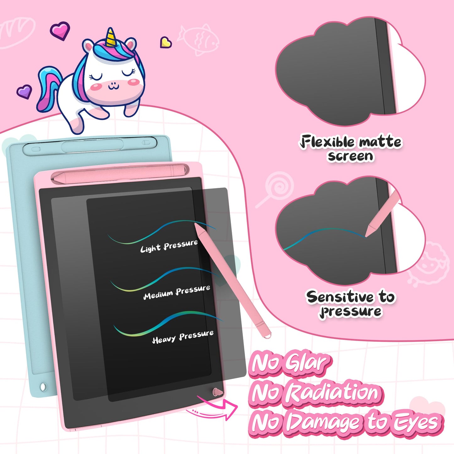 2 Pack Lcd Writing Tablet For Kids Doodle Board With 2 Bag, Electronic Drawing Tablet Drawing Pads, Etch A Leyaoyao Sketch Pad L