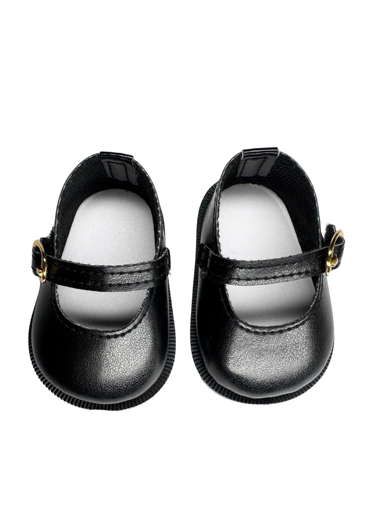 18'' American Doll Shoes- Mary Jane Matte Black, Red, White, Pink, Shiny Black Shoe (18'' Doll, Matte Black)