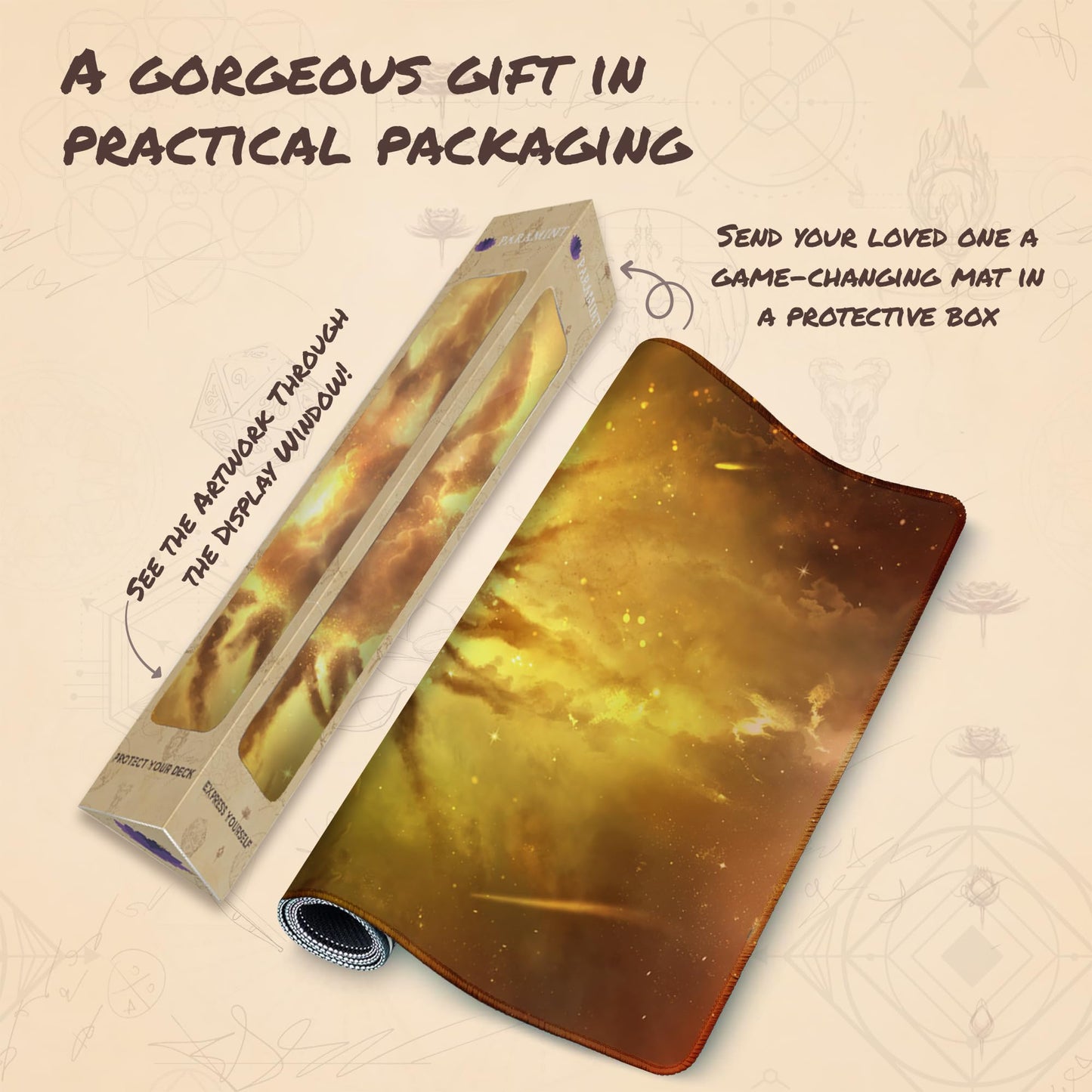 Paramint Plains Ethereal Mana (Stitched) - Mtg Playmat - Compatible With Magic The Gathering Playmat - Play Mtg, Yugioh, Tcg - O
