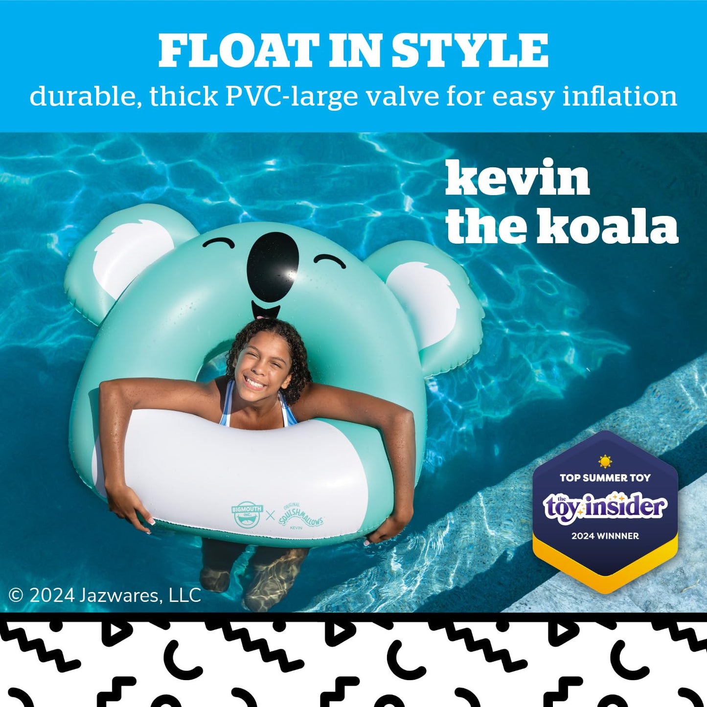 Bigmouth X Squishmallows Original Large Inflatable Pool Float, Swimming Tube For Adults And Kids, Pool Party Supplies & Water To
