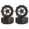 GDOOL 1:10 1:12 Paddles Buggy Tires Hex 12mm Wheels for Snow Sand 1:10 1:12 9125 9155 9156 124009 X-07 F-10 YC400 2995RC Car(4 P