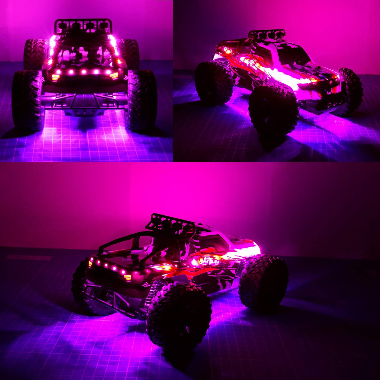 elechawk LED Light Strip for RC Fixed Wing Airplane Flying Wing Plane AR Wing Drone Model Car Truck (Pink)
