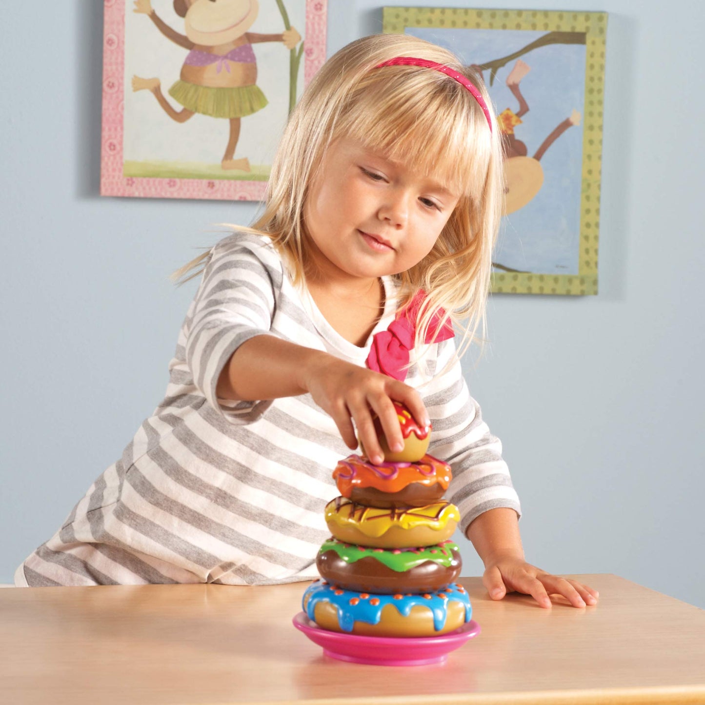 Learning Resources Smart Snacks Stack 'Em Up Doughnuts - 7 Pieces, Ages 18+ Months Fine Motor Skills Toys, Toddler Counting Toys