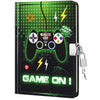 Wernnsai Game Kids Diary For Boys With Lock - Kids Luminous Journal Boys Video Game Diary, School A5 Lined Memos Writing Drawing