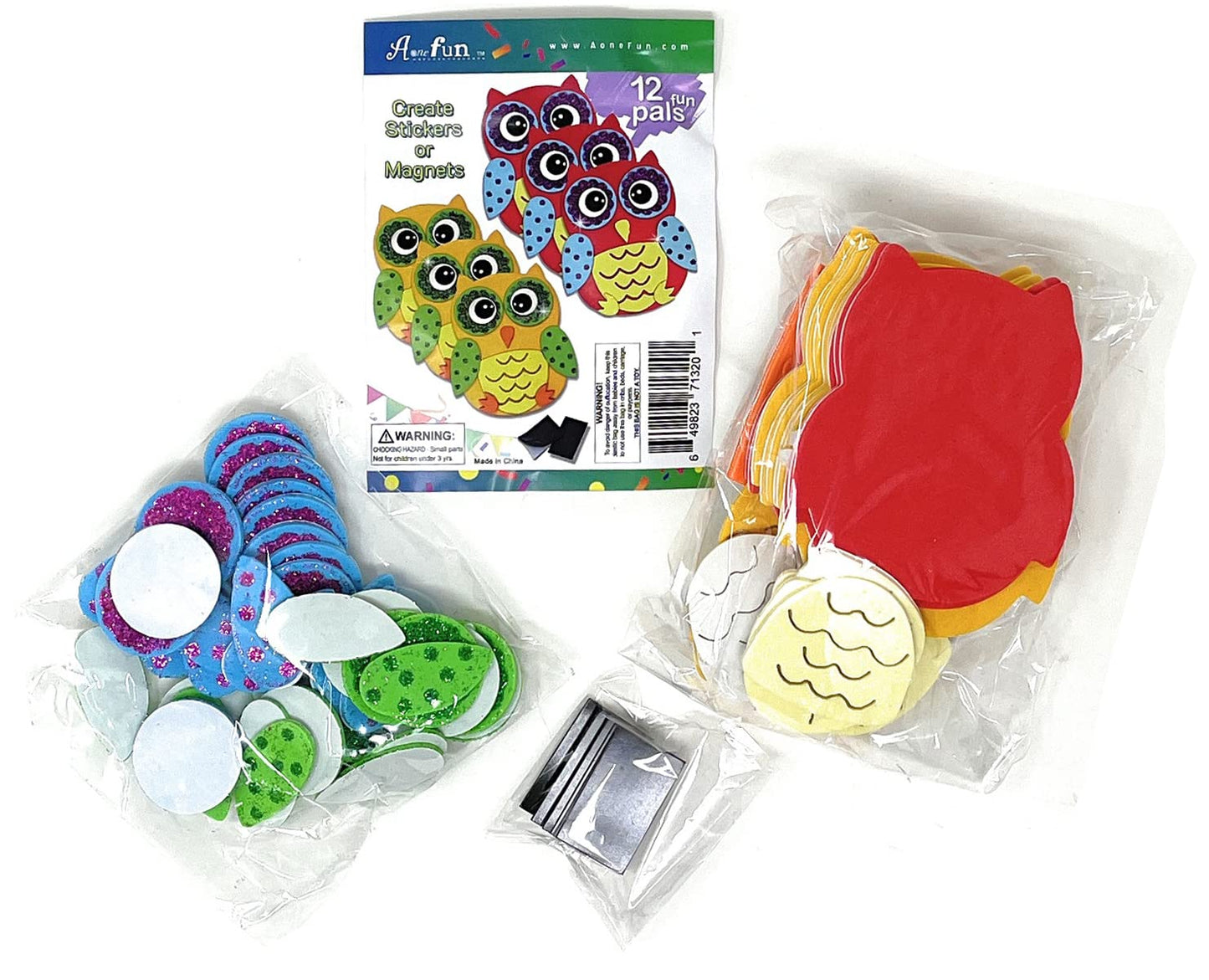 Owl Stickers Foam Crafts For Kids Magnet Kits For Kids Fall Crafts For Kids Preschool Crafts Kid Magnets Toddler Craft Kit Magnet Kids Owl Decal Party Crafts For Kids Childrens Magnets (12 Pack)