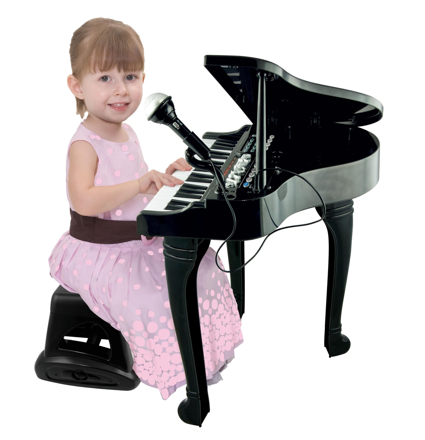 Winfun Symphonic Grand Piano Set for Kids 3+ Years 37 Keys 15 Demo Songs 8 Instruments & Rhythms Record & Playback Detachable Mi