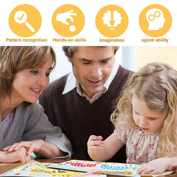 10 Pcs Kids Arts And Crafts Kits-Crystal Mosaic Sticker Painting Learning Education Toys For Toddler Kids, Early Learning Games Handmade Art Kit For Preschool Toddlers Boys Girls.