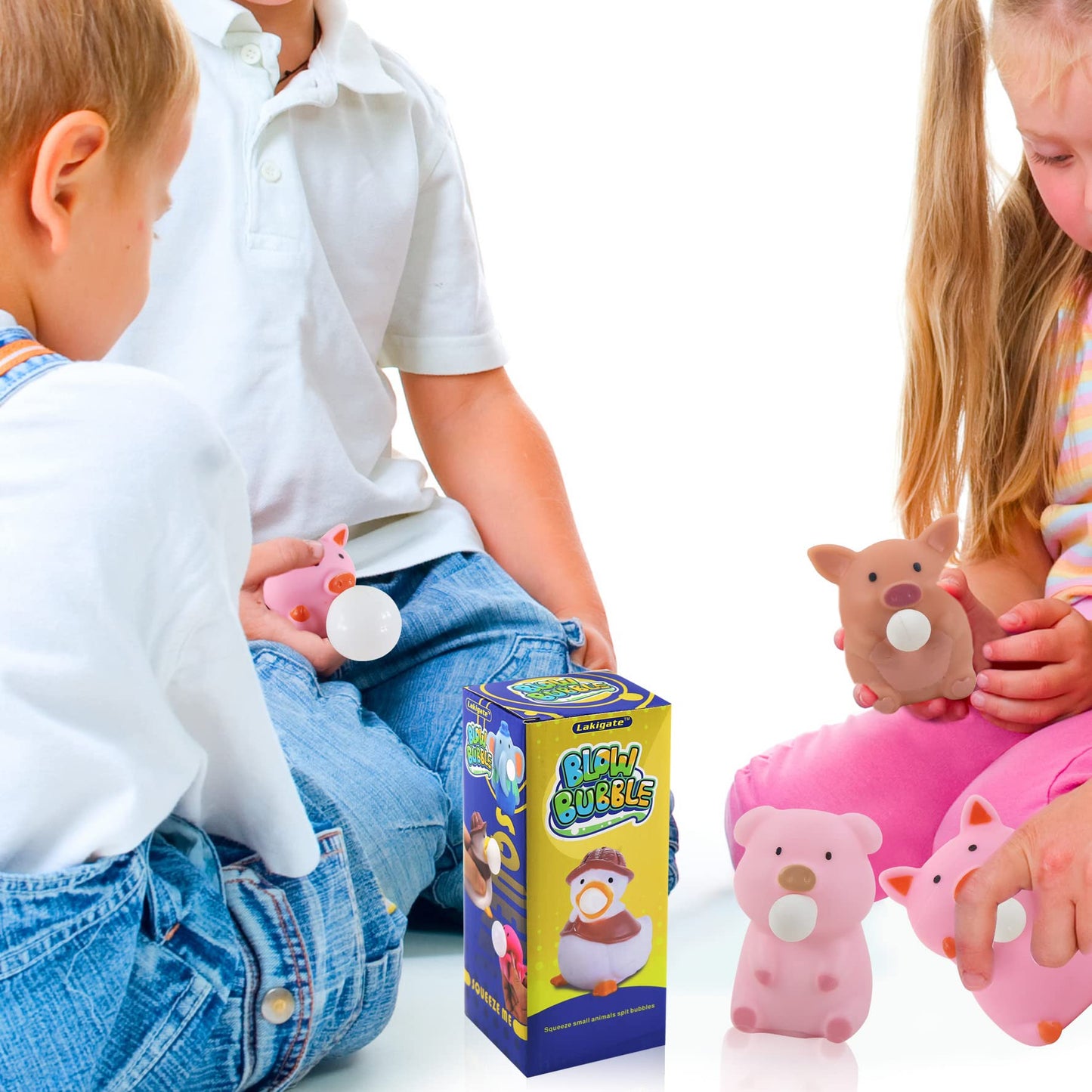 LAKIGATE Fidget Toys,Cute Pig Squishy Toys,3 Pack,Fidgets for Kids and Adults,Squishies for Autism, ADHD and Quitting Bad Habits