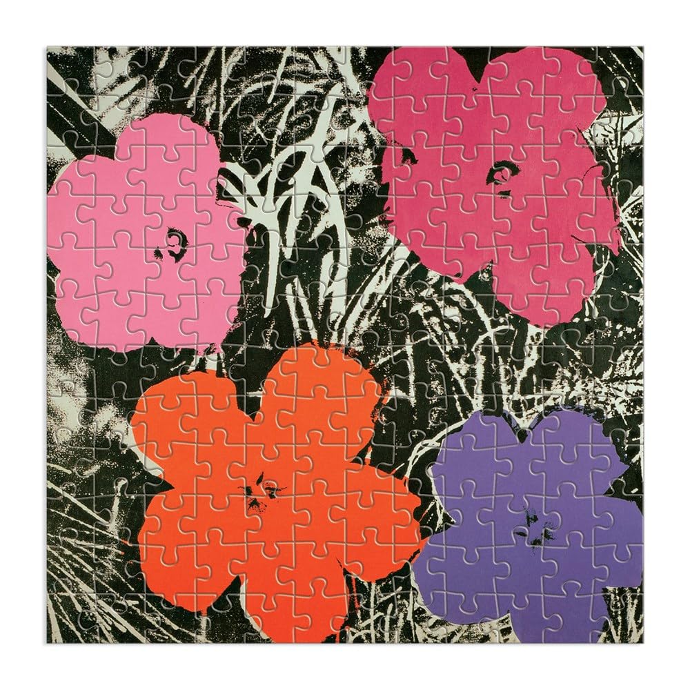 Galison Andy Warhol Flowers 144 Piece Wood Puzzle From Galison - Unique 144 Piece Wood Jigsaw Puzzle, Features The Iconic Floral