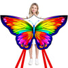 Butterfly Kites for Kids & Adults - Rainbow Color Easter Kites for Outdoor Family Fun, Includes Kite String & Carry Bag, Perfect