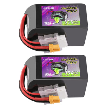 OVONIC 6S Lipo Battery150C 850mAh 22.2V Lipo Battery with XT30 Connector for RC Racing FPV Drone Helicopter Quadcopter Airplane