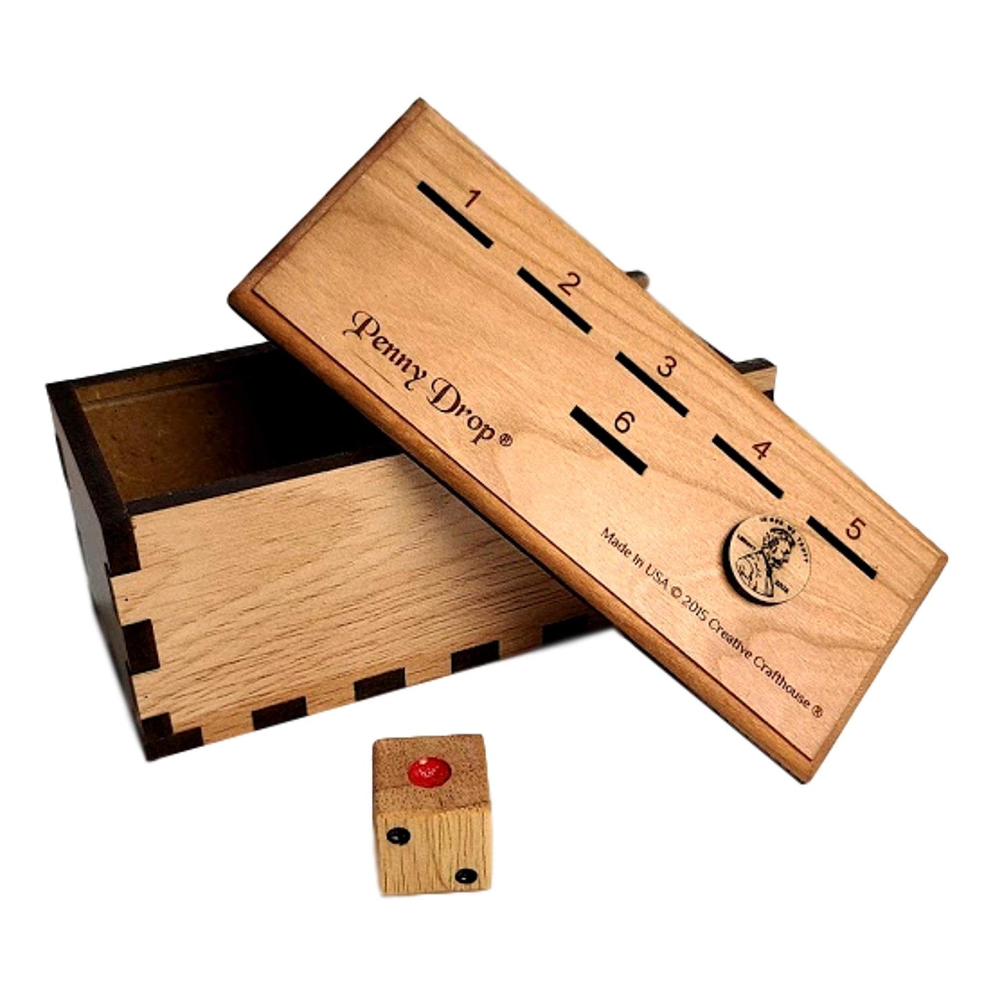 Creative Crafthouse Penny Drop Game - Premium Woodgrain Color Edition