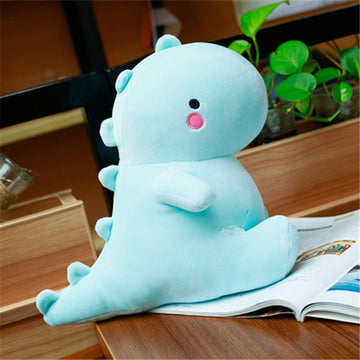 VHYHCY Cute Dinosaur Plush Toy - Fat 12 Inch Soft Dino Stuffed Animal in Quiet Blue, Perfect Birthday Gift for Kids Girls and Boys