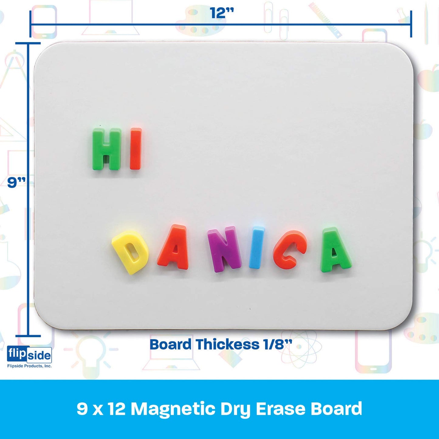 Magnetic Dry Erase Board 9 X 12 Supplies Supplies Flp10025 Flipside