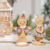Gingerbread Decor Christmas Table Decorations - 2Pc Resin Xmas Gingerbread Boy and Girl Christmas Decorations Indoor Room Decor