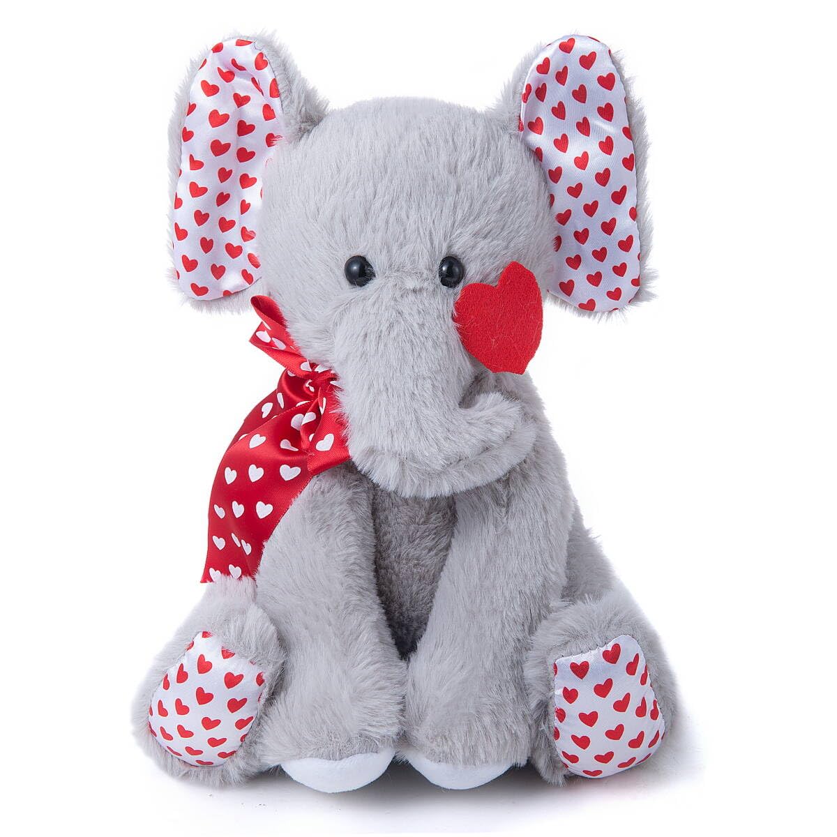Oukiwi 10 Inch Valentine 'S Stuffed Animal, Stuffed Animal Dog, Ideal For Valentine 'S Day Gifts For Family (Elephant)