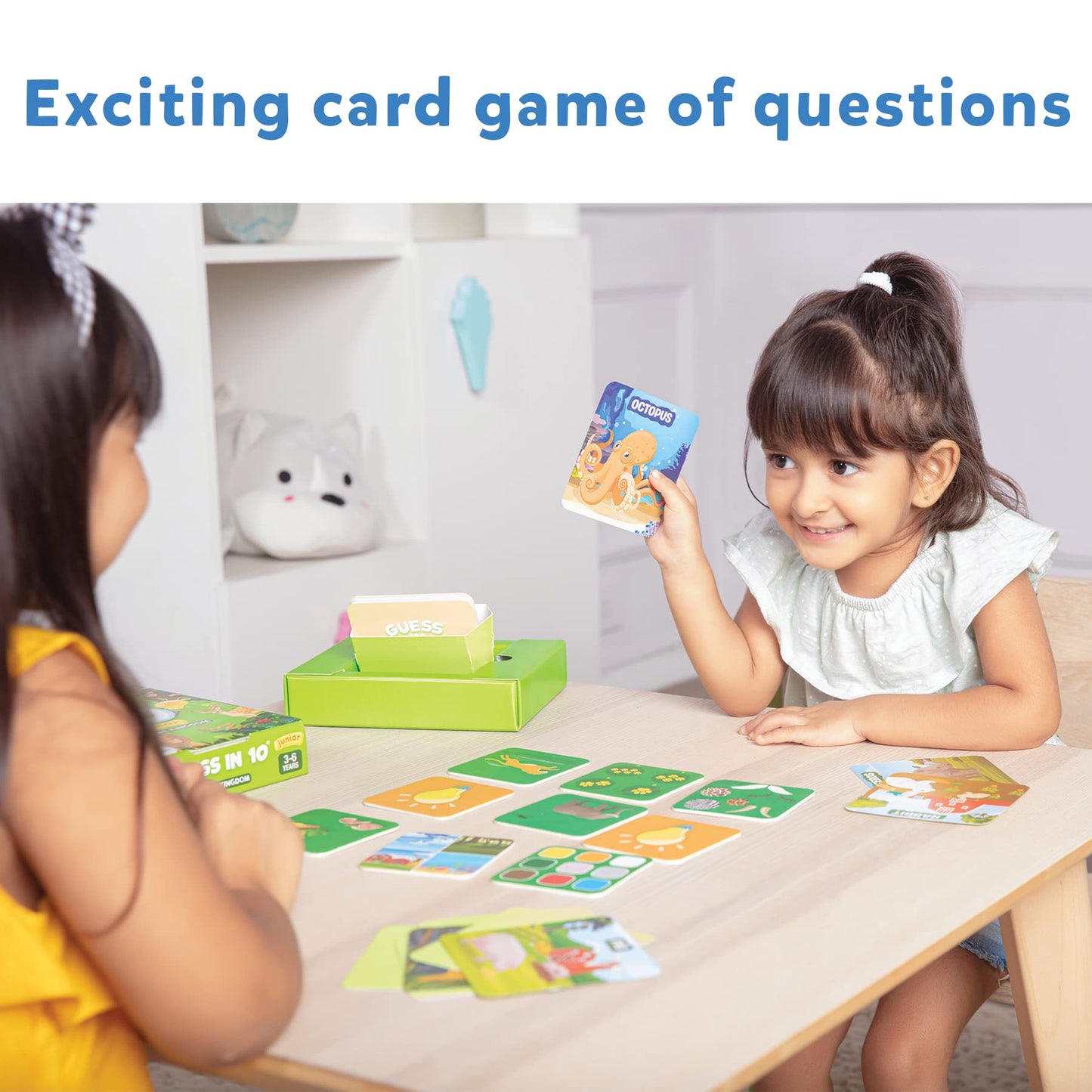 Skillmatics Card Game - Guess In 10 Junior Animals For Kids, Boys, Girls Who Love Board Games And Educational Toys, Travel Friendly For Ages 3, 4, 5, 6