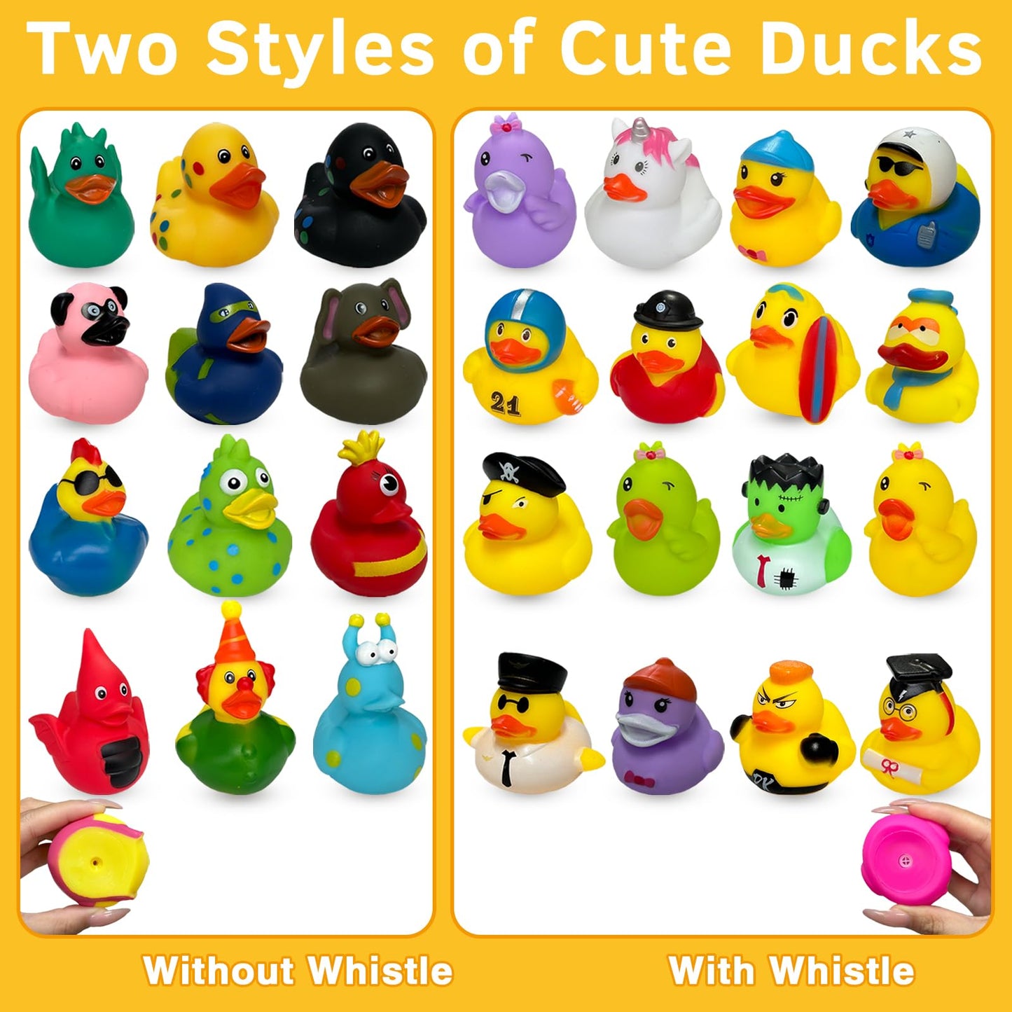 Olah-Olah 30 Pcs Rubber Ducks In Bulk, Jeep Ducks For Ducking, Assorted Rubber Ducks Jeep Ducking - Toddler Baby Bath Toys Assor