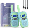 Selieve Walkie Talkies for Kids, Rechargeable 2-Way Radio, 3 KM Range, 22 Channels, Green, Ideal Birthday Gift for Ages 5-12