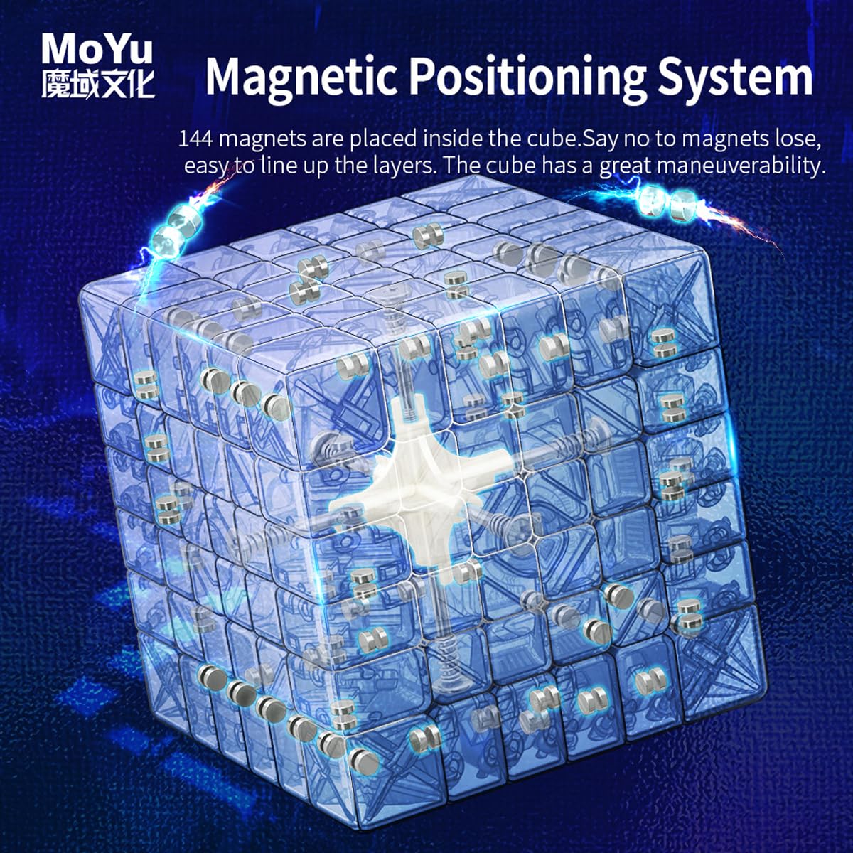Hellocube Moyu Meilong 6X6 V2 Magnetic Speed Cube 6X6X6 Stickerless Magic Cube Puzzle Toy