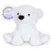 SuzziPals Warming Polar Bear Plush Toy, Microwavable Heating Pad, White, Lavender Scented, Soothing Stress Relief for Kids & Adults