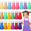 Eurzom 20 Pcs Christmas Kids Artists Aprons With Pockets Adjustable Chef Apron Children Painting Aprons For Cooking Baking(7-13