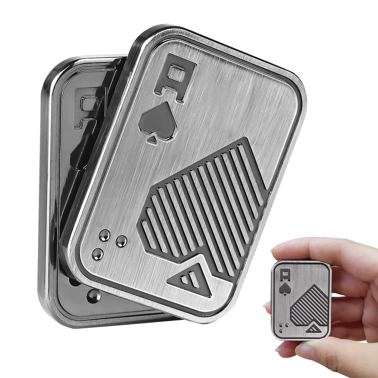 Fidget Toys Adults, Edc Metal Fidget Slider, Magnetic Poker Push Card, Adult Fidget Toy For Anxiety Adhd, Cool Office Gadgets Gi