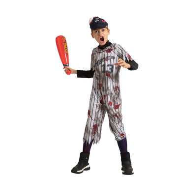 Spooktacular Creations Zombie Baseball Player Costumes for Boys Scary Halloween Costume for Kids Halloween Parties-M(8-10yr)