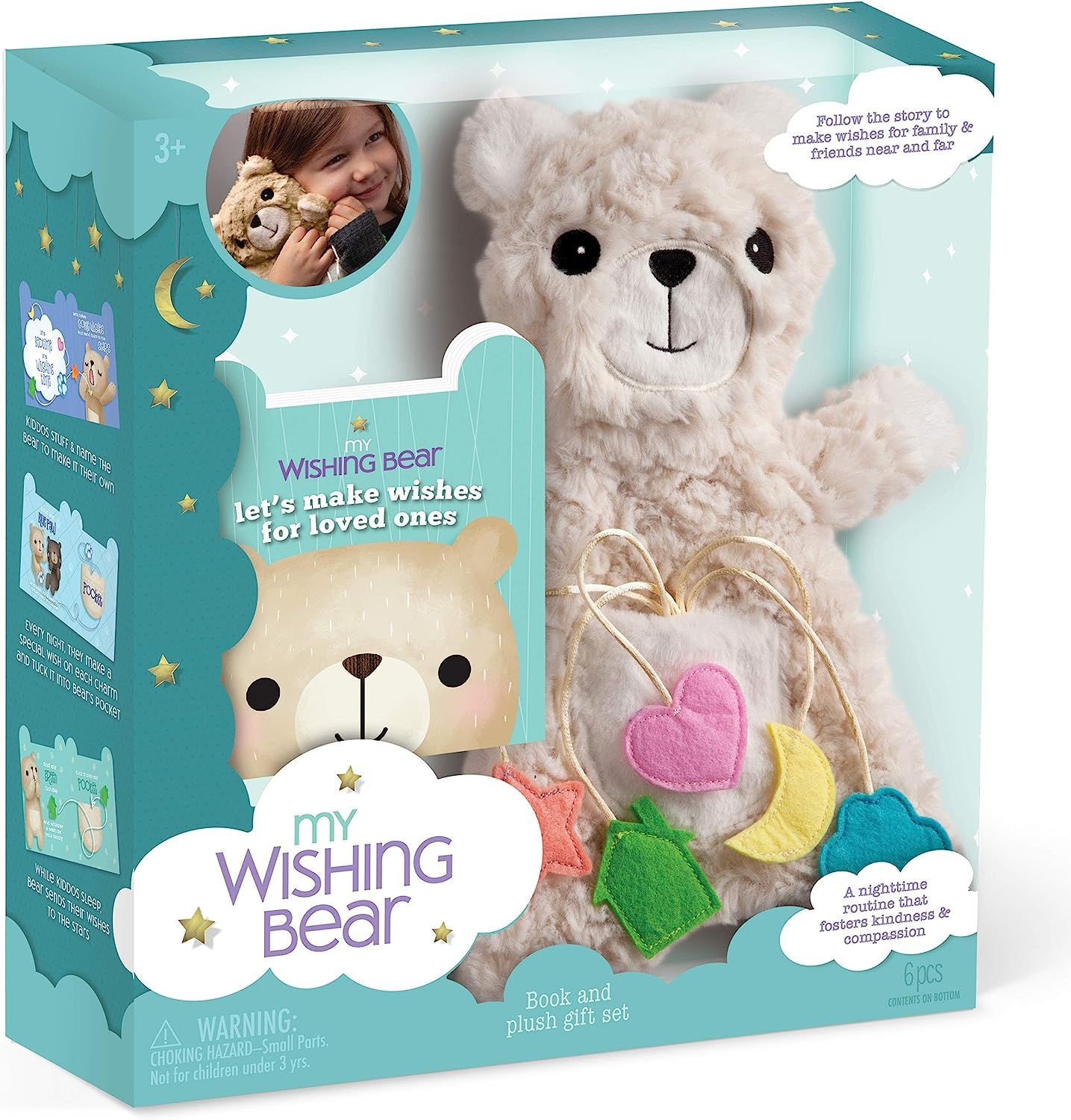 Craft-Tastic My Wishing Bear – Plush Toy And Book Gift Set – Features Nighttime Routine That Teaches Kindness, Builds Empathy, And Fosters Communication, Aw2011