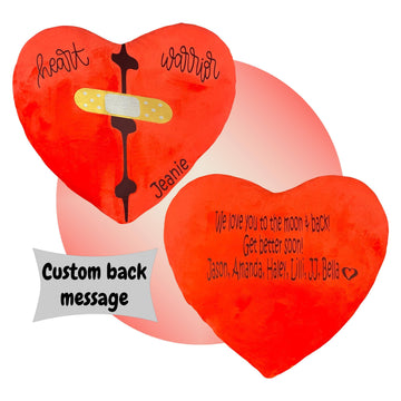 CHD Heart Surgery Personalized Pillow (Small Size) - Baby Heart Surgery Cushion - CHD Awareness After Surgery Pillow - Heart Sur