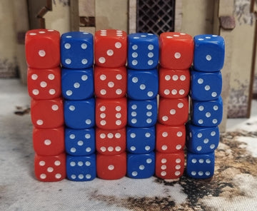 10Mm Red & Blue Dice Pack