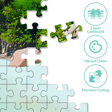 500 Piece Puzzles for mature-themeds Beach Jigsaw Puzzle for mature-themed Kids Seniors Recycled Cardboard Landscape Puzzle 500 Pieces Challenging Puzzles Family Activity Game Nights Gift for Friends 20.5 * 15IN