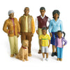 Excellerations Educational Multicultural Pretend Play 2-1/4 inches - 5-1/4 inches H Figurine African-American Family Dolls Set of 7 Preschool