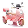 Okybaby 2 Seats Kids Motorcycle, 12V Ride On Electric Motorcycle, 3 Wheels Kids Motorbike With Usb, Bluetooth, Light, Storage Bo