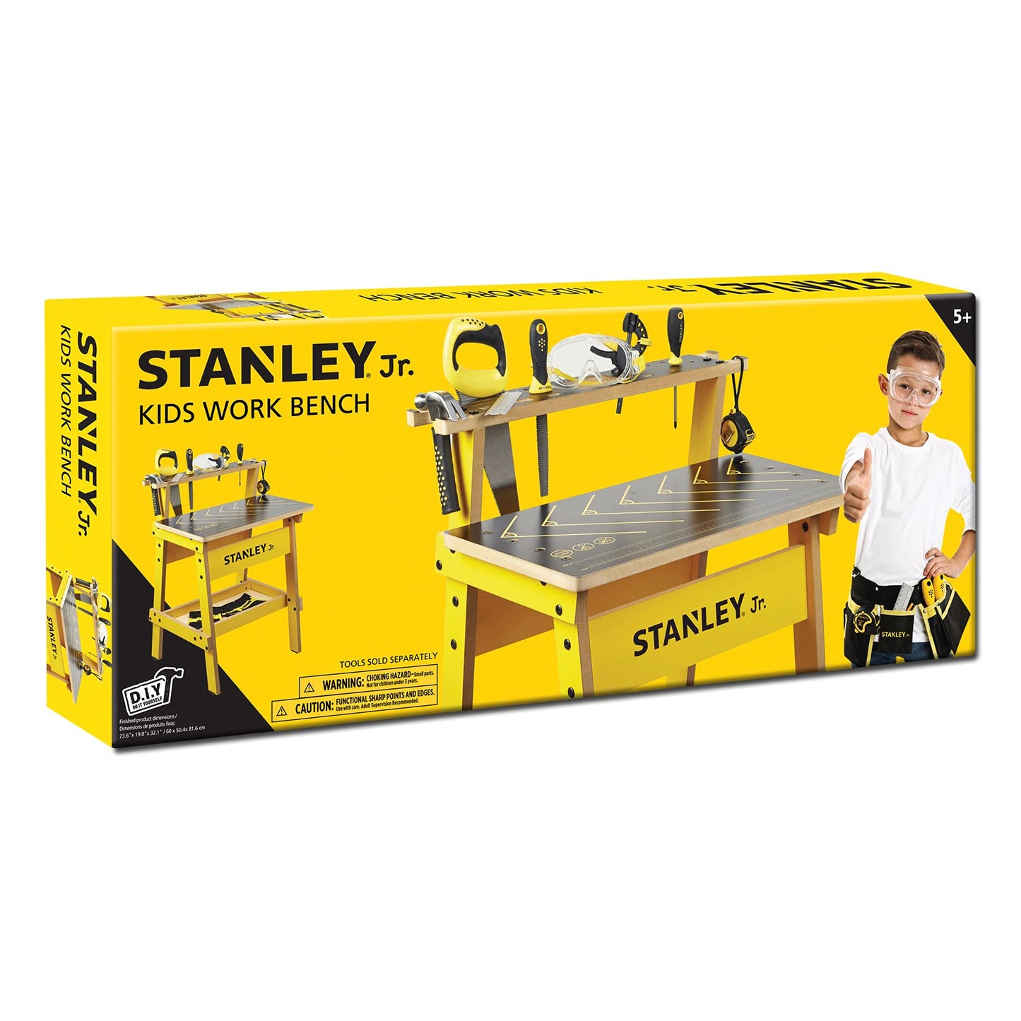 Stanley Jr. WB002-SY Children's Workbench - Let Your Child Play and Learn at The Same Time - Made of Solid and Durable Wood - fr