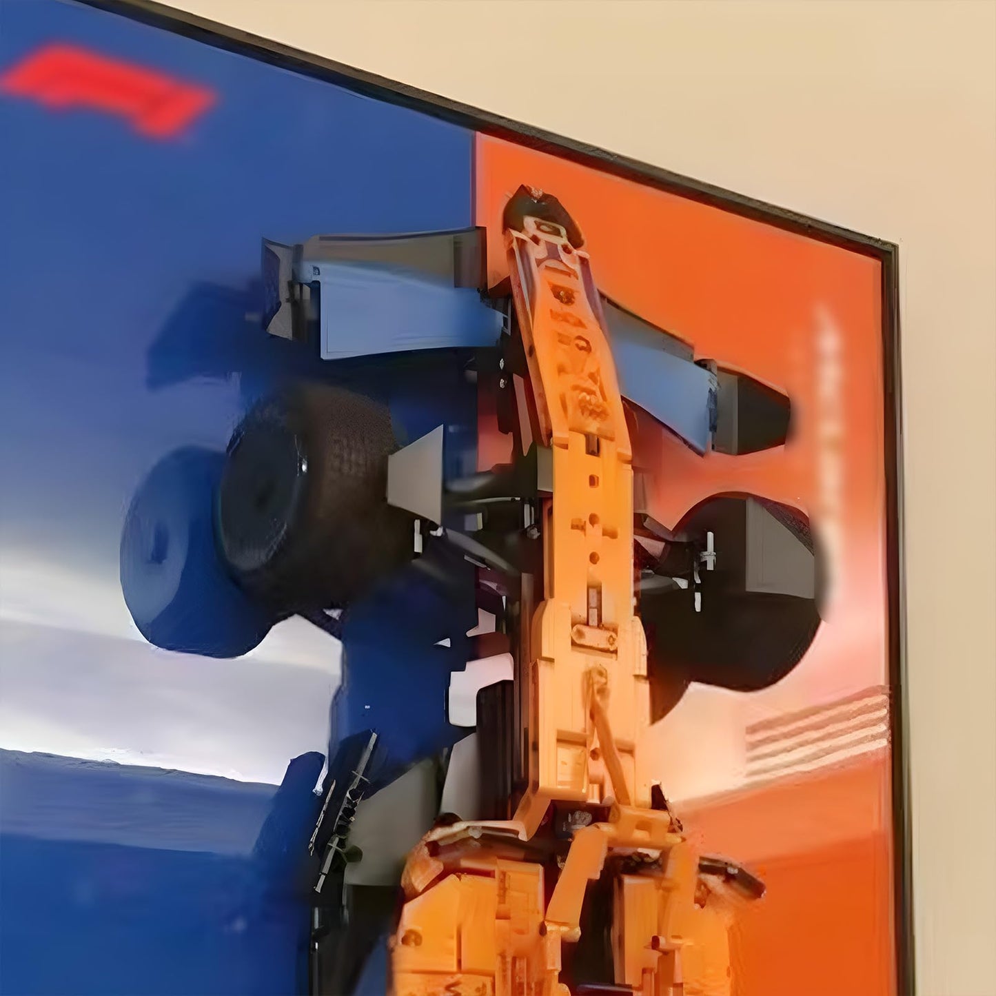 Car Wall Mount for Lego Mclaren F1 42141 Display Wallboard for Lego Car mature-themed Collectibles Car Wall Mounted for Building Blocks Gifts for Lego Lovers (Excluding Cars)