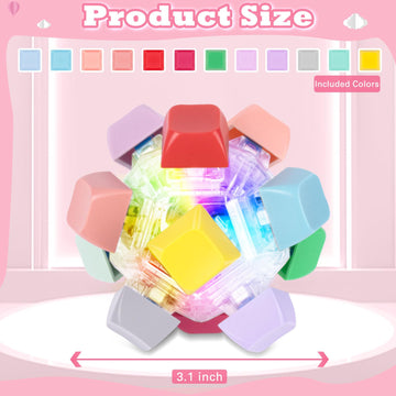 Keyboard Fidget Toy for Adults Keyboard Clicker with LED Light Fidget Stress Relief Sensory Toy