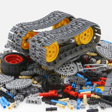Brickbounty 846 Pcs Technical-Parts Compatible With Technic Set, Tires Wheels Frame Liftarm Beam And Pins, Moc & Stem Replacemen