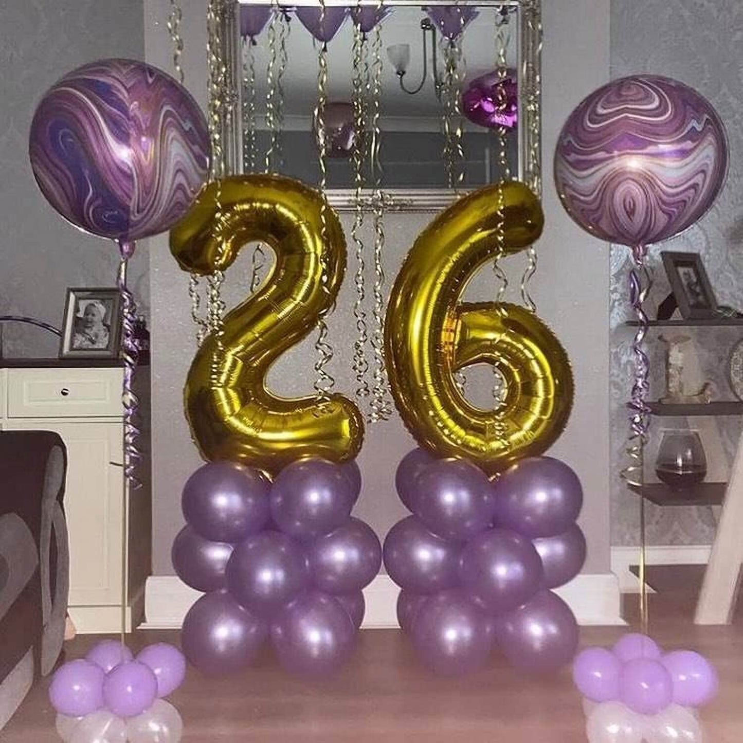 40 Inch Gold 26 Number Balloons Giant Jumbo Huge 26 Or 62 Foil Mylar Helium Number Digital Balloons Gold Birthday Mylar Digital