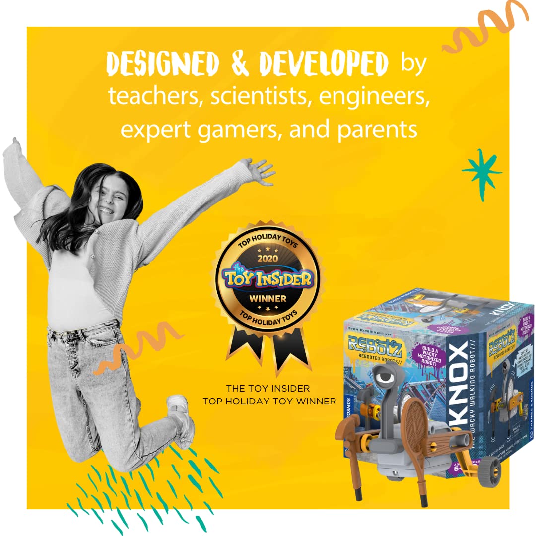 Thames & Kosmos - Rebotz: Knox - The Wacky Walking Robot - Engineering Science Kit - Educational Building Toys - Fun For Kids, Ages 6+ - 552004