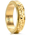 King Ring 6Mm Spinner Hammered Ring - Stress Relief Fidget Ring For Men & Women K39V2 - Gold 08