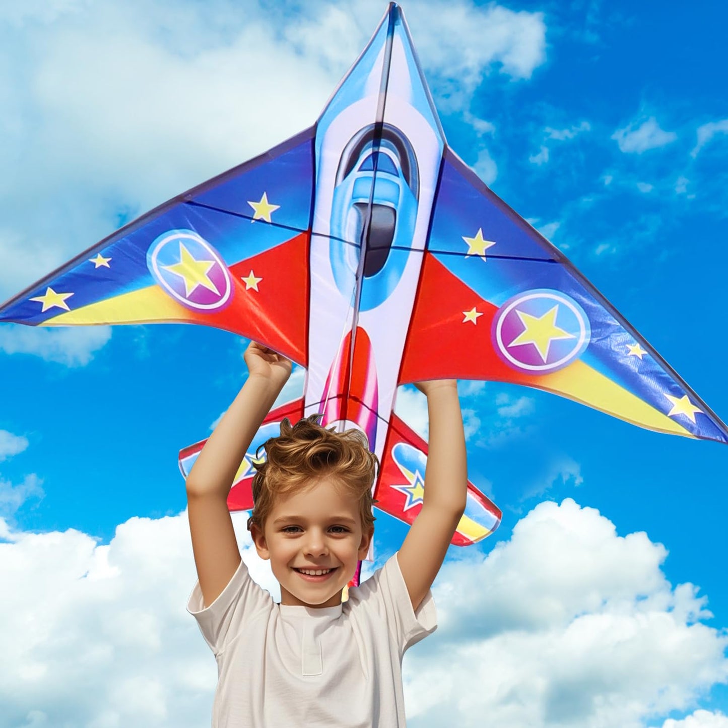 Yfafengs Airplane Kites For Kids & Adults, Best Beach Kite For Beginners Easy To Fly Kite With Long Tail Kites For Kids Ages 8-1
