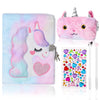 Unicorn Gifts for Girls Age 8-12 Years Old Diary with Lock Birthday Gift Set for Kids Teens Unicorn Toys with Pen Pouch Cat Paw Pen for Christmas