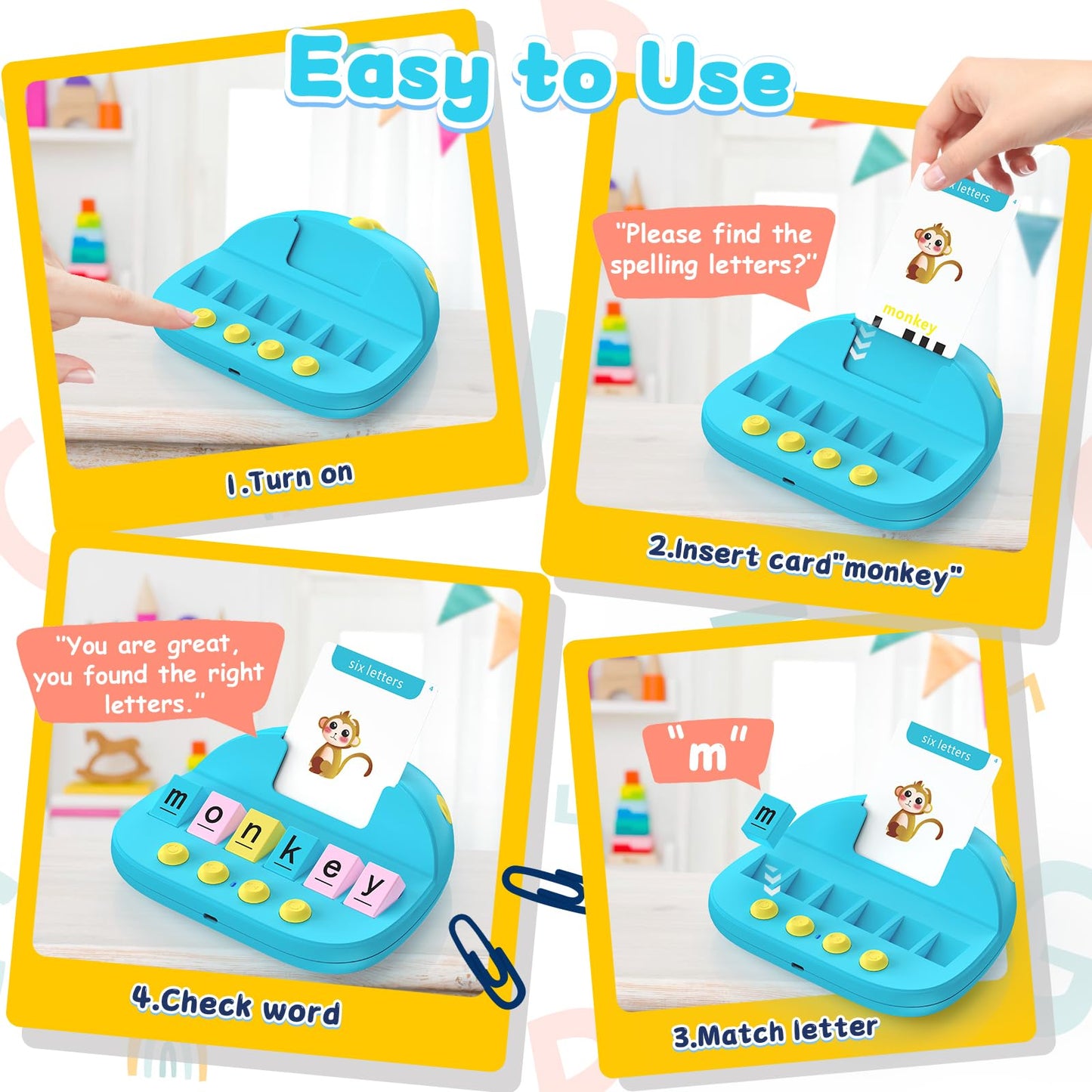 Homestec Phonics Flash Cards For Toddlers, Matching Letter Game Learning Toys For Kid, Autism Speech Therapy Materials 322 Sight