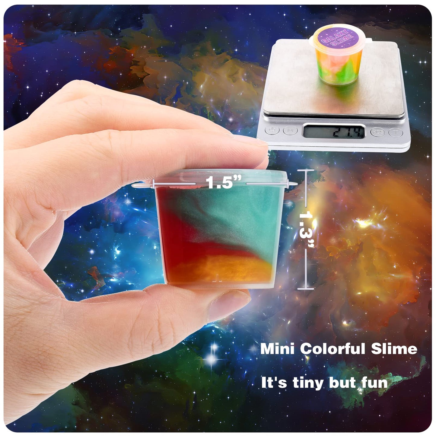 Galaxy Slime Kit 68 Pack, Mini Easter Slime Party Favors For Kids, Slime Bulk Stress Relief Toys For Girls Boys, Soft & Non-Sticky, Goodie Bag Stuffers, Putty Slime Toy For Kids
