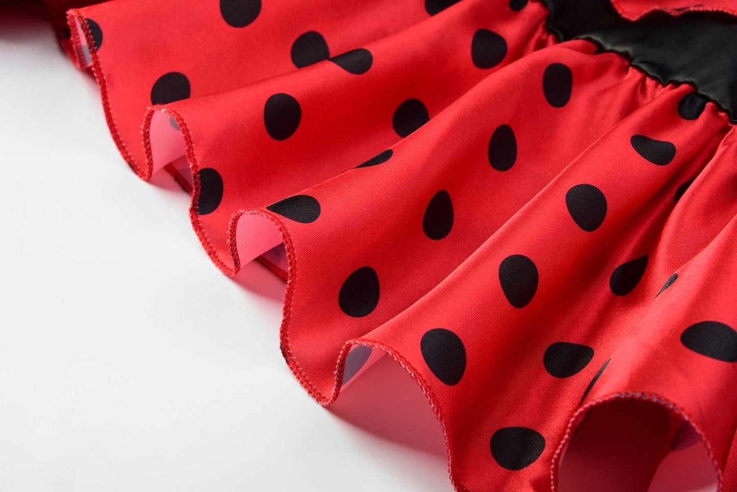 Relibeauty Girls Flamenco Costume Spanish Dancer Skirt Kids Halloween Fancy Dress With Red Flower, 4T-4/110