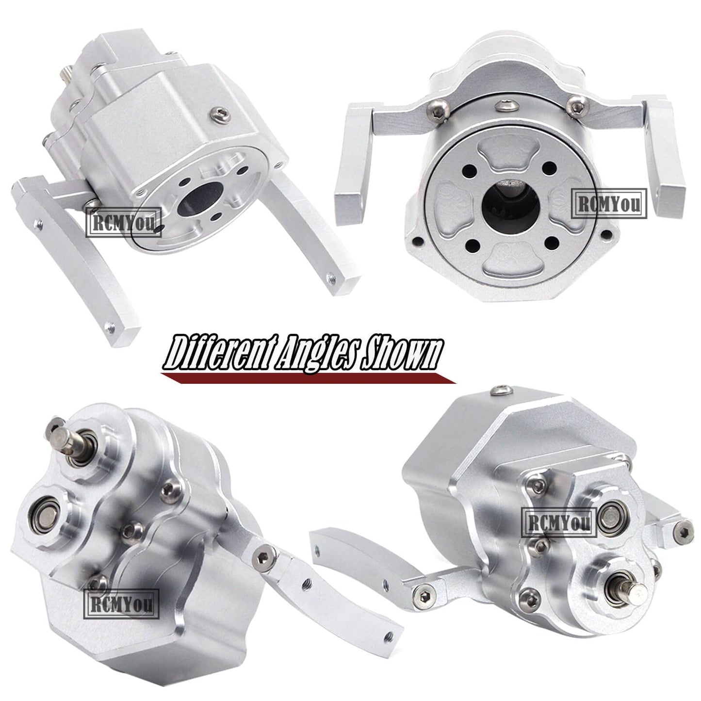 RCMYou Upgrades Part for 1/10 Axial SCX10 & SCX10 II 90046 313mm 12.3 Inch Wheelbase Chassis Frame,Metal Prefixal Gearbox & Driv